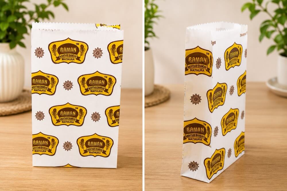 Raman Mishthan Bhandar branded printed paper bag