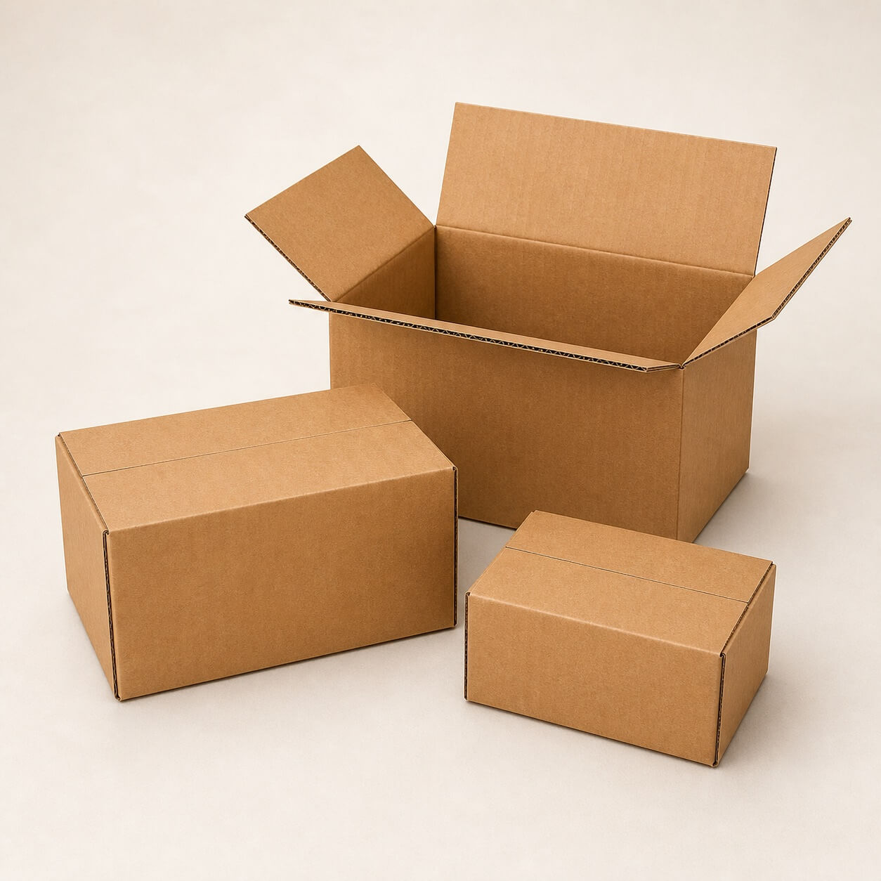 Plain regular slotted cartons in open and closed dispatch formats